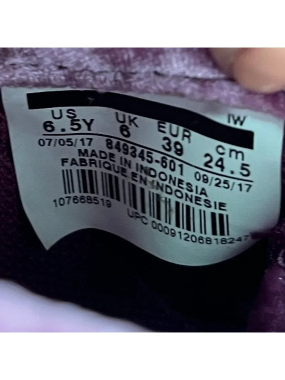 Nike Air Force 1 LV8 GS Tea Berry Purple Girls Size 6.5Y Athletic Shoes Sneakers